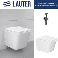 Lauter Square с жестким сиденьем Soft Close 214903 + Breez 21GN7072BM (скрытое крепление)