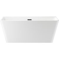 Wellsee Graceful Pro 140x74 230901003 (отдельностоящая ванна белый глянец, экран, ножки, сифон-автомат матовый черный) Image #1