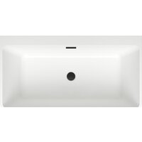 Wellsee Graceful Pro 140x74 230901003 (отдельностоящая ванна белый глянец, экран, ножки, сифон-автомат матовый черный) Image #4