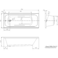 Ventospa Mitra 170x70 (с ножками и экраном) Image #5