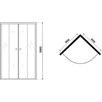 Niagara Eco NG-1007-14T 90x90x190 (черный/стекло тонированное) Image #4