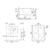 Roxen Antares Black 530110-01B Rimless Soft Close Image #11