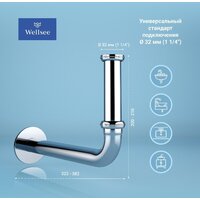 Wellsee Drainage System 182101004 (сифон, выпуск, хром) Image #2