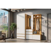 Mio Tesoro Некст 1 2-х створчатый с ящиками (дуб золтой/белый) Image #3