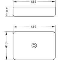 Умывальник Lauter 21842 + Moon 21СК8691BS с донным клапаном 21190B (черный матовый) - Превью изображения №5 — Интернет-Магазин TECNO.BY