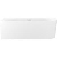 Wellsee Collaro 180x80 28910401R (пристенная ванна (левая) белый глянец, экран, ножки, сифон-автомат хром)