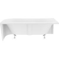 Wellsee Collaro 180x80 28910401R (пристенная ванна (левая) белый глянец, экран, ножки, сифон-автомат хром) Image #3