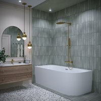Wellsee Collaro 180x80 28910401R (пристенная ванна (левая) белый глянец, экран, ножки, сифон-автомат хром) Image #8