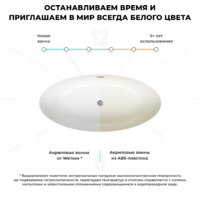 Wellsee Grand Prix 186x88,5 235601004 (отдельностоящая ванна белый глянец, экран, ножки, сифон-автомат золото) Image #7