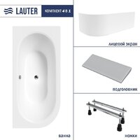 Lauter Bliss 160 P 21201062P (с ножками/серый подголовн/белый лицевой экран)