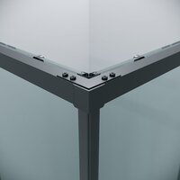 Grossman Galaxy 80x80x195 300.K33.01.8080.21.00 (черный матовый/прозрачное стекло) Image #4