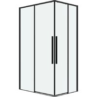 Grossman Galaxy 80x80x195 300.K33.01.8080.21.00 (черный матовый/прозрачное стекло)