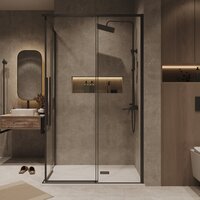 Grossman Galaxy 80x80x195 300.K33.01.8080.21.00 (черный матовый/прозрачное стекло) Image #9