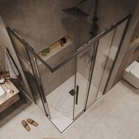 Grossman Galaxy 80x80x195 300.K33.01.8080.21.00 (черный матовый/прозрачное стекло) Image #10