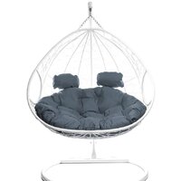 M-Group Для двоих 11450109 (белый ротанг/серая подушка)