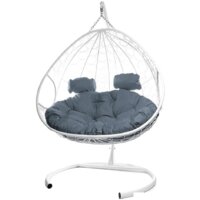 M-Group Для двоих 11450109 (белый ротанг/серая подушка) Image #3