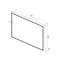 Wellsee Зеркало с фоновой LED-подсветкой 7 Rays' Spectrum 172200870, 70 х 50 см (с сенсором и регулировкой яркости освещения) Image #10