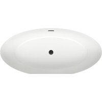 Wellsee Grand Prix 186x88,5 235601003 (отдельностоящая ванна белый глянец, экран, ножки, сифон-автомат матовый черный) Image #4