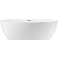Wellsee Grand Prix 186x88,5 235601003 (отдельностоящая ванна белый глянец, экран, ножки, сифон-автомат матовый черный)