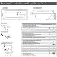 Ванна Smavit Cassia Titanium 140x70 (без ножек) - Превью изображения №5 — Интернет-Магазин TECNO.BY