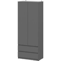 Mio Tesoro Денвер двухстворчатый с ящиками (графит серый)