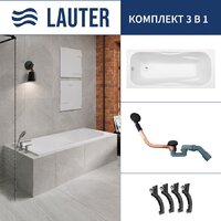 Lauter Regina 21014171 170x80 с сифоном 21Y11021 (матовый черный)