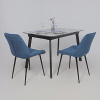 AksHome AV 405 (синий бархат Confetti deep ocean/черный) Image #16