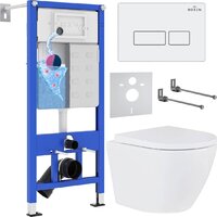 Roxen Antares в комплекте с инсталляцией StounFix Dual Fresh 6 в 1 570840 (кнопка: белый глянец)