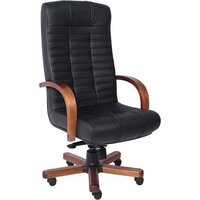 AksHome Атлант экстра (орех светлый, кожа черная)