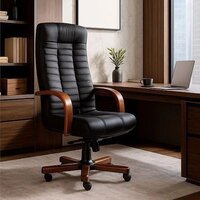 AksHome Атлант экстра (орех светлый, кожа черная) Image #2