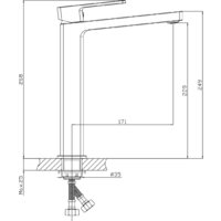 Умывальник Lauter 21842 + Cascade 21СК0655BS с донным клапаном 21190B (черный матовый) - Превью изображения №6 — Интернет-Магазин TECNO.BY