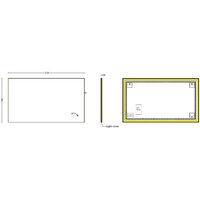 Roxen Зеркало Frida c подсветкой 510215-120 (120x70) в тонком металлическом профиле в цвете брашированное золото Image #9