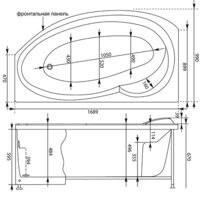 Aquanet Jersey 170x90 L (с каркасом и экраном) Image #4
