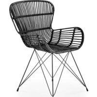 Halmar K335 (ротанг черный/черный)