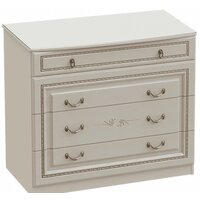 Мебельград Николь с 4 ящиками (ясень жемчужный-ваниль)