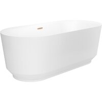 Wellsee Air Gap R 166x77 23860104R (отдельностоящая ванна белый глянец, экран, ножки, сифон-автомат золото) Image #2