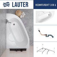 Lauter Valencia 150x100 2102150L (с каркасом и сифоном 21Y11022 белый)