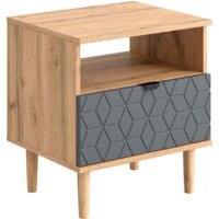 Мебельград Денвер 1 ящик (дуб вотан/графит)