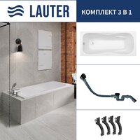 Lauter Regina 21014171 170x80 с сифоном 21Y32001 (матовый черный)