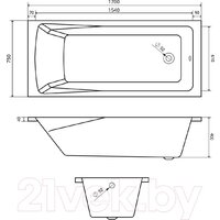 Lauter Aurora 170x75 21010075 (с ножками, лицевым и торцевым экранами) Image #16