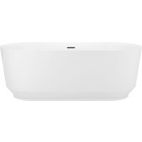 Wellsee Air Gap R 166x77 23860103R (отдельностоящая ванна белый глянец, экран, ножки, сифон-автомат матовый черный)