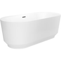 Wellsee Air Gap R 166x77 23860103R (отдельностоящая ванна белый глянец, экран, ножки, сифон-автомат матовый черный) Image #2