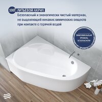 Lauter Valencia 150x100 2102150L (с каркасом и сифоном 21Y11021 матовый черный) Image #6