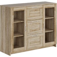 Mio Tesoro Сириус 2 двери со стеклом и 3 ящика 117x95 2.02.03.380.3 (дуб сонома)