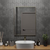 Roxen Зеркало Frida c подсветкой 510215-60 (60x80) в тонком металлическом профиле в цвете брашированное золото Image #2