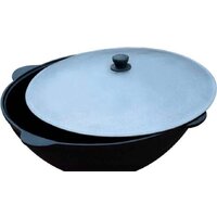 Chugun Invest Узбекский с алюминиевой крышкой (4.5 л, плоское дно) Image #2