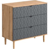 Мебельград Денвер 3 ящика (дуб вотан/графит)