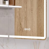  EQUIL Шкаф с зеркалом Nice LED 70 с часами - Превью изображения №5 — Интернет-Магазин TECNO.BY