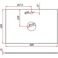 ЗОВ Тумба под умывальник Дион 70 D70LAFM7015MKV5-KP13W (графит матовый) Image #6