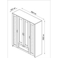 Mio Tesoro Сириус 4-х створчатый 1 ящик с 2-мя зеркалами 2.02.01.042.1 (белый) Image #5